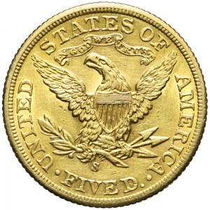 Stany Zjednoczone Ameryki (USA), 5 dolarów Liberty Head, 1900, San Francisco, bardzo ładne