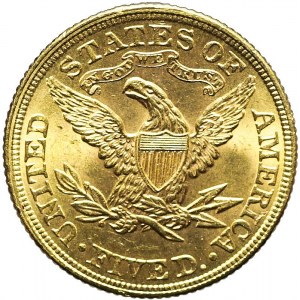 Stany Zjednoczone Ameryki (USA), 5 dolarów Liberty Head, 1900, Filadelfia, piękne