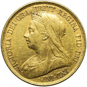 Wielka Brytania, 5 funtów 1893, Wiktoria, rzadkie