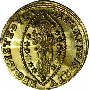 Włochy, Alvise Contarini 1676-1684, Zecchino (Cekin) bez daty, menniczy