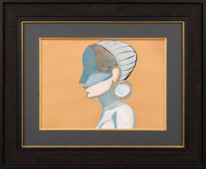 Andrzej WRÓBLEWSKI (1927 - 1957), Profil dziewczyny, 1957