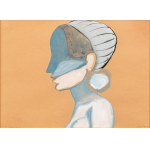 Andrzej WRÓBLEWSKI (1927 - 1957), Profile of a girl, 1957