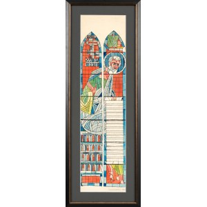 Jerzy NOWOSIELSKI (1923 - 2011), Święty Piotr - projekt witraża do katedry we Wrocławiu, 1955