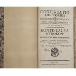 Continuatio Edictorum et Mandatorum Universalium = Kontinuacya Wyrokow y Rozkazow Powszechnych w Galicyi y Lodomeryi Krolewstwach […] Roku 1807 [Leopoli 1807]