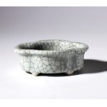 Small porcelain bowl with a crackled celadon glaze. China, 20th century.