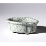 Small porcelain bowl with a crackled celadon glaze. China, 20th century.