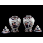 Pair of oriental-style porcelain vases, France, 20th century