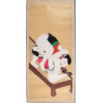 Erotic scene. Tempera and ink on paper. China, Republic period (1912-1949).