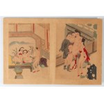 A book of eight erotic drawings on paper. China, 20th century.