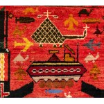 War rug. Colored wool and cotton. Afghanistan, ca. 1990.
