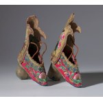 Pair of shoes for bound feet used during secular and religious ceremonies. Southeast Asia. 19th century