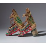 Pair of shoes for bound feet used during secular and religious ceremonies. Southeast Asia. 19th century