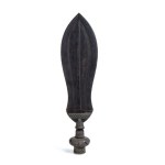 Kuba Ikul decorated with metal wire inserts. Congo, early 20th century