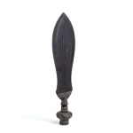 Kuba Ikul decorated with metal wire inserts. Congo, early 20th century