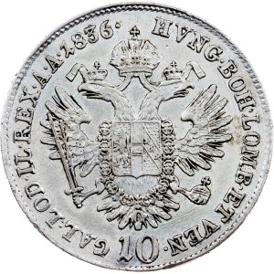 Ferdinand V., 10 Kreuzer 1836, A, Vienne