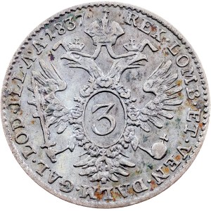 Ferdinand V., 3 Kreuzer 1837, A, Vienne