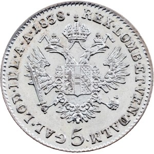 Ferdinand V., 5 Kreuzer 1838, A, Vienna