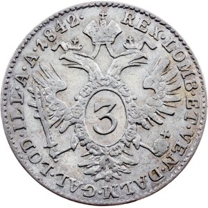 Ferdinand V., 3 Kreuzer 1842, A, Vienne