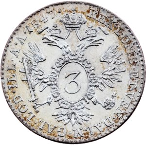 Ferdinand V., 3 Kreuzer 1847, A, Vienne