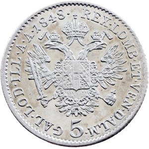 Ferdinand V., 5 Kreuzer 1848, A, Vienne