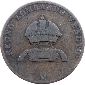 Franz Joseph I., 3 Centesimi 1849, M, Milan