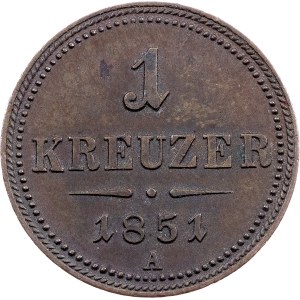 Franz Joseph I., 1 Kreuzer 1851, A, Vienne