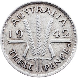George VI, 3 pence 1942, D, Denver