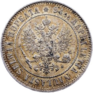 Nicholas II., 1 Markka 1915, S, Helsinki