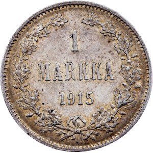 Nicholas II., 1 Markka 1915, S, Helsinki