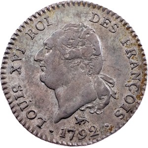 Louis XVI, 30 Sols 1792, A, Paris