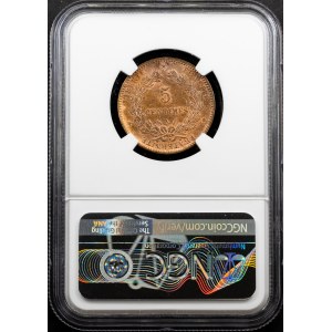 Third Republic, 5 Centimes 1888, A, Paris