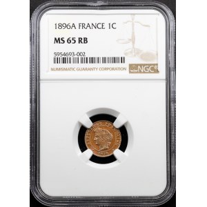 Troisième République, 1 centime 1896, A, Paris