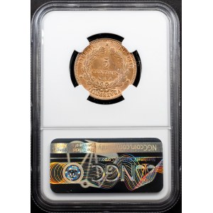 Third Republic, 5 Centimes 1897, A, Paris