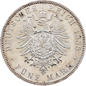 Friedrich III., 5 Mark 1888, A, Berlin