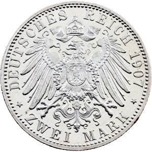 Friedrich I., 2 Mark 1907, Karlsruhe