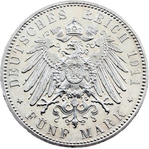 Otto, 5 Mark 1911, D, Munich