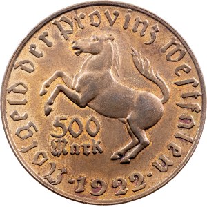 Province de Westphalie, 500 Mark 1922, Menden