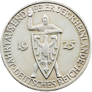 Weimarer Republik, 5 Reichsmark 1925, F, Stuttgart