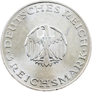République de Weimar, 3 Reichsmark 1929, A, Berlin