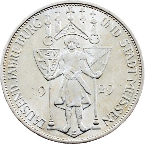 Weimar Republic, 3 Reichsmark 1929, E, Muldenhütten