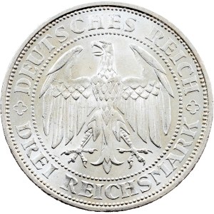 Weimar Republic, 3 Reichsmark 1929, E, Muldenhütten