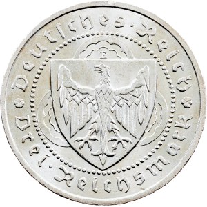 Weimar Republic, 3 Reichsmark 1930, E, Muldenhütten