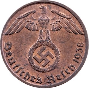 Troisième Reich, 1 Reichspfennig 1938, B, Vienne
