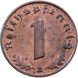 Troisième Reich, 1 Reichspfennig 1938, B, Vienne