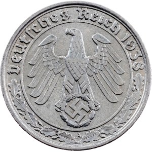 Troisième Reich, 50 Reichspfennig 1938, A, Berlin