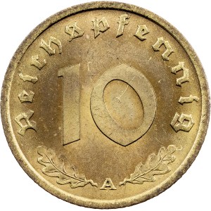 Third Reich, 10 Reichspfennig 1939, A, Berlin