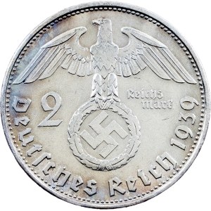 Troisième Reich, 2 Reichsmark 1939, B, Vienne