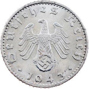 Third Reich, 50 Reichspfennig 1943, B, Vienna