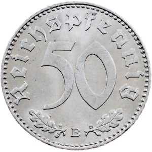 Third Reich, 50 Reichspfennig 1943, B, Vienna