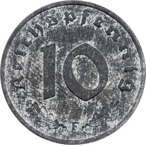 Allied Occupation, 10 Reichspfennig 1948, F, Stuttgart